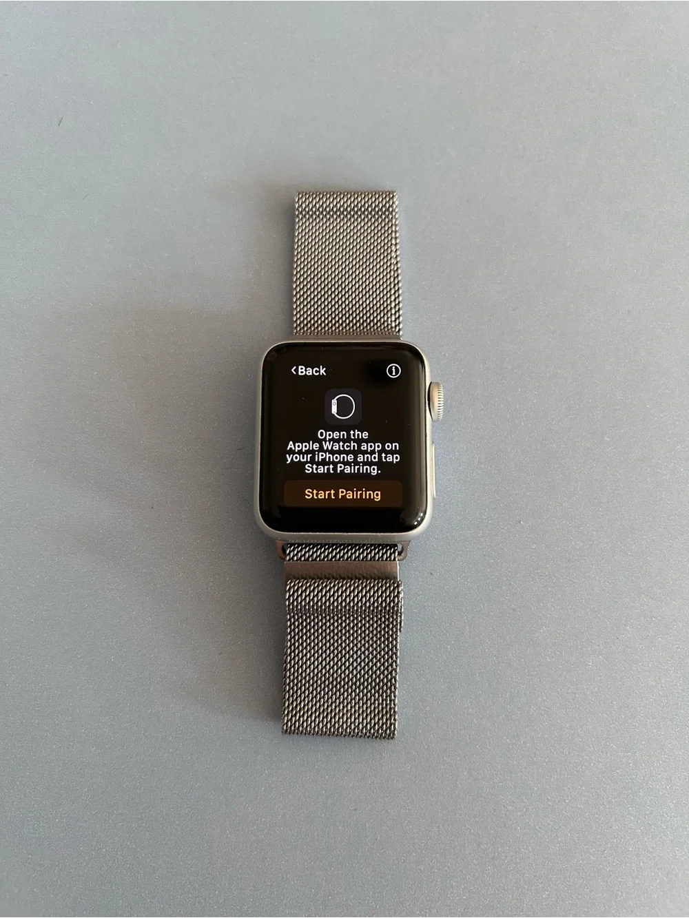 Apple Watch Silver Stainless Steel Case with multiple bands